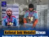 Rizwan Pathan, a national-level martial arts and gymnastics athlete from Bajaur District, is now working as a laborer in a marble factory in Nowshera due to financial hardship.